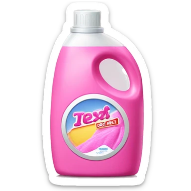 Pink laundry detergent sticker