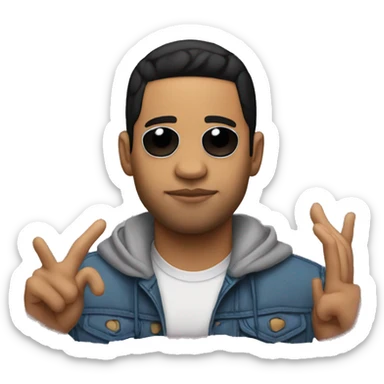 half puerto rican and salvadorian latino rapper sticker