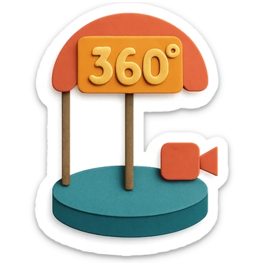 360 video booth sticker