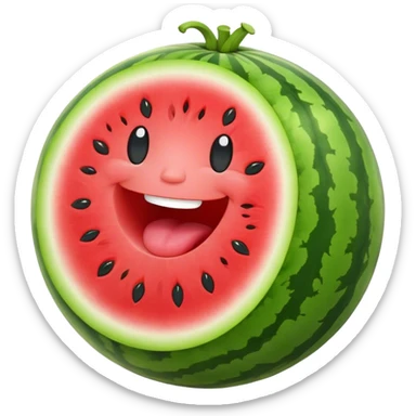 Farting watermelon sticker