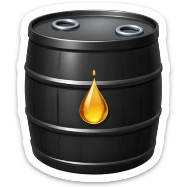 generate a realistic a barrel of oil sticker