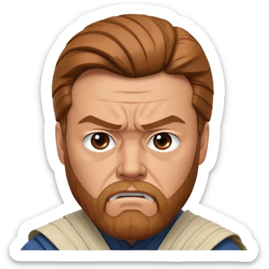 Obi wan Kenovi Enojado sticker