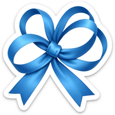 sky blue ribbon sticker