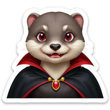 Female Vampire Otter sticker