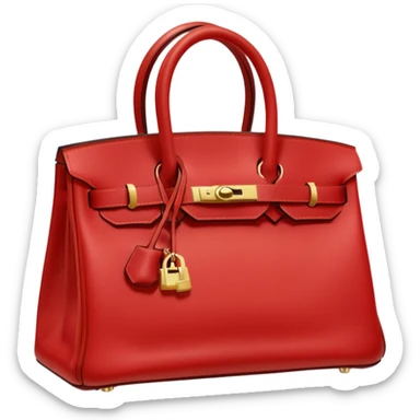 сумка Hermes birkin красная эмоджи sticker