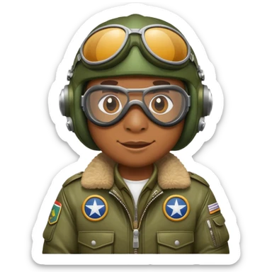 crocodile bomber pilot with goggles and a bomber jacket sticker