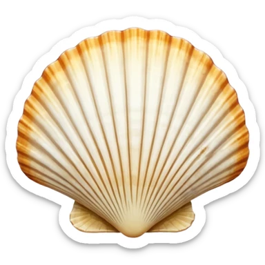small scallop shell, Camino de Santiago sticker