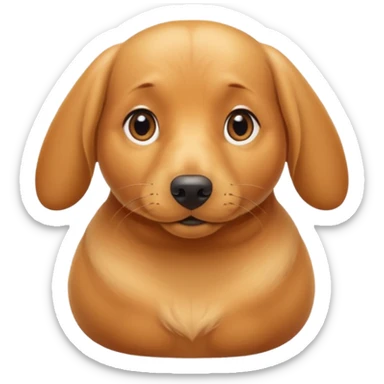 Blonde chubby Daschund  sticker