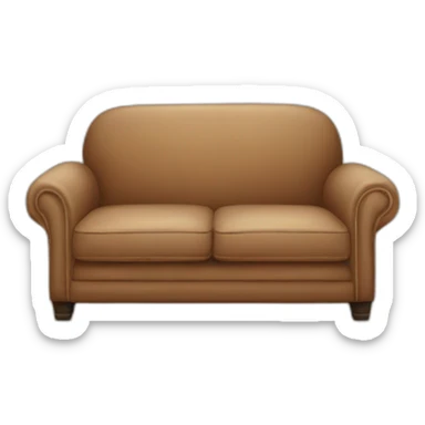 couch in a living room sticker