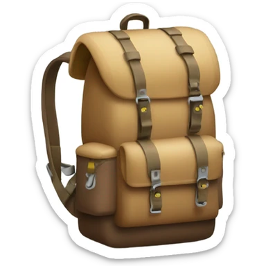 Camping backpack sticker
