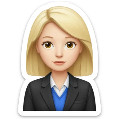 an ugly transphobic and anti-emo blonde and short teacher  sticker