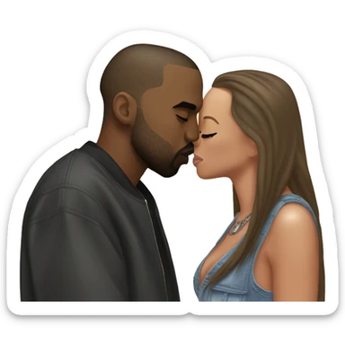 Kanye west kissing ty dolla sign sticker