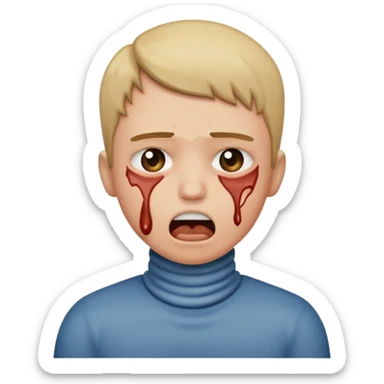 A person choking them selves  sticker