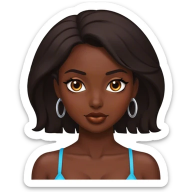 Sexy Dark skin female sticker