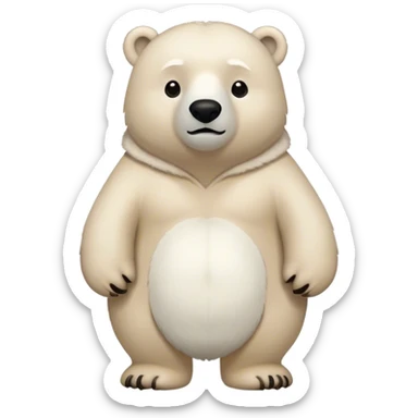 polar bear after global warming sticker