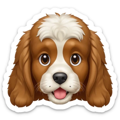Russian Cocker Spaniel with a playful expression sticker