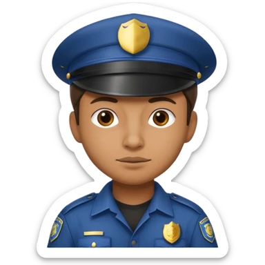 thief, Police hat. sticker