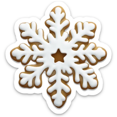 White Snowflake cookie sticker