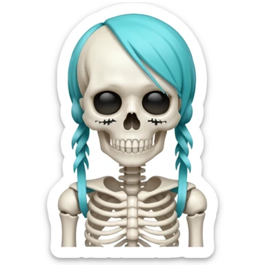 Hatsune miku skeleton sticker