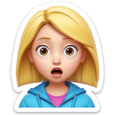 3D cartoon girl, pixar style, surprised expression, mouth closed with zipper, big eyes, vibrant colors, dramatic lighting, dark background, youtube thumbnail style, ultra detailed, high quality, sharp focus, 16:9, 4k
b sticker