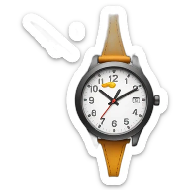 pointed scissors next toa watch sticker