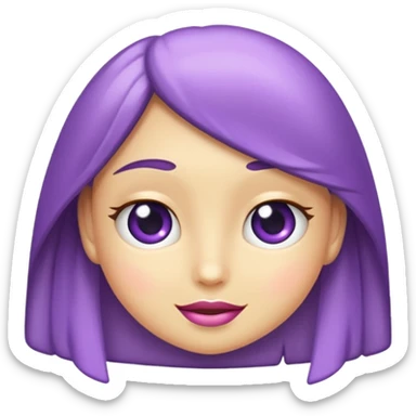 Moño  en color lila sticker