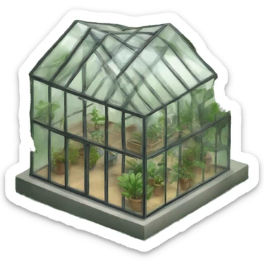glass house small for plants sticker