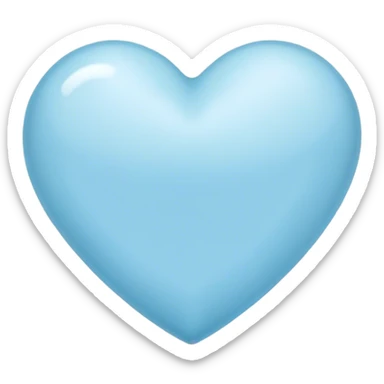 Light blue heart sticker
