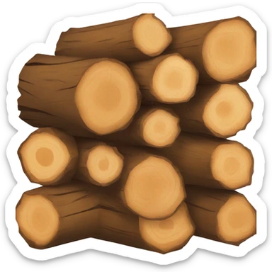 wood logs sticker