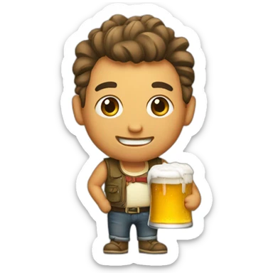 little Pinokio with beer sticker