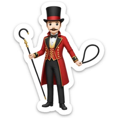 Ringmaster with Whip sticker