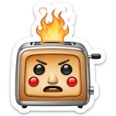An Angry Toaster sticker