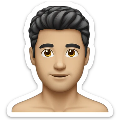 brazilian-white-guy-straight-black-hair sticker