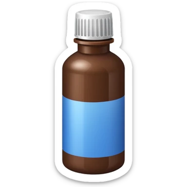 Bottle of brunette hair dye sticker