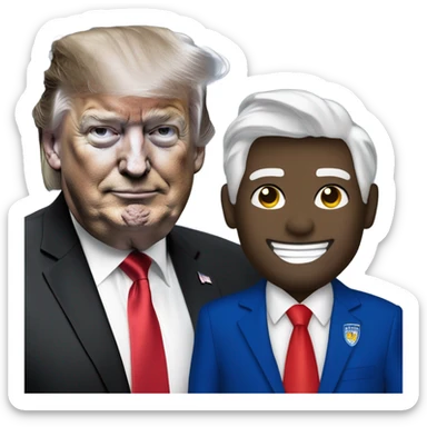 Leicester city football supporter with Donald trump  sticker