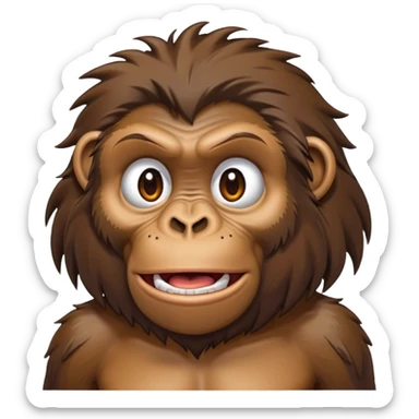 standing full body ape talking disheveled full body  sticker