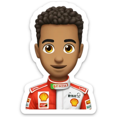 Lewis hamilton in ferrari sticker