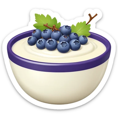 yoghurt bowl with grapes and blueberries sticker
