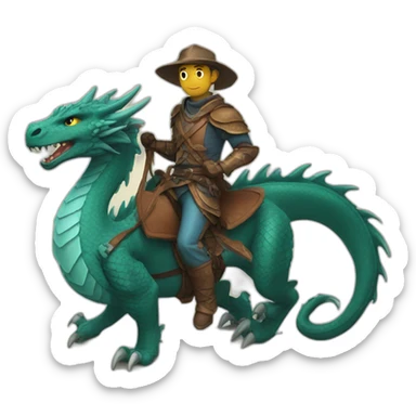 dragon rider sticker
