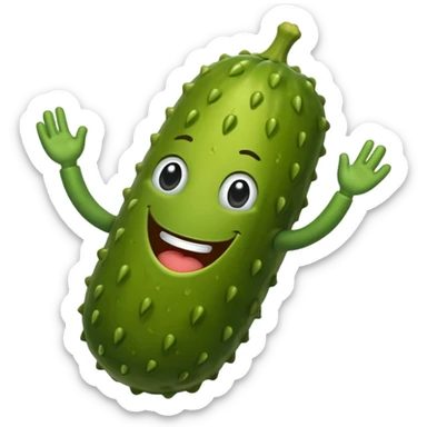 Dancing pickle sticker