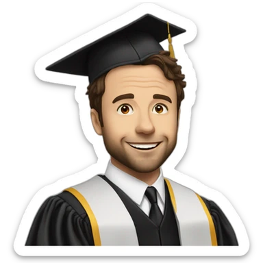Charlie Day graduating from law school sticker