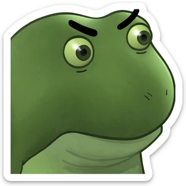 Straight face sticker