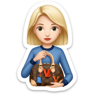 girl with louis vuitton bag  sticker