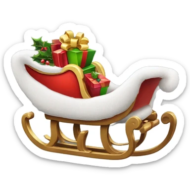 Coquette Christams sleigh sticker