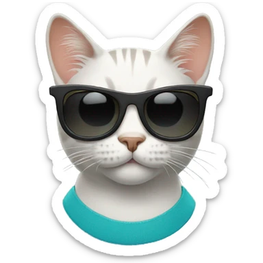 Cat with sunglasses sticker