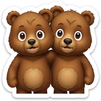 Bear couple sticker