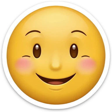 Round face emoji sticker  😁- radiant and big smiley face with smiling closed eyes sticker