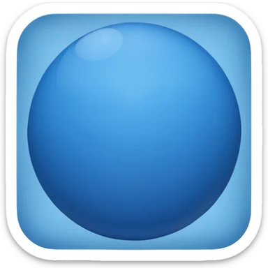 Minimalistic blue globe  sticker
