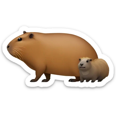 Capybara with lambo sticker