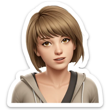 realistic portrait of girl sticker